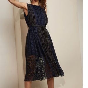 Foxiedox Lace Belted Shift Dress